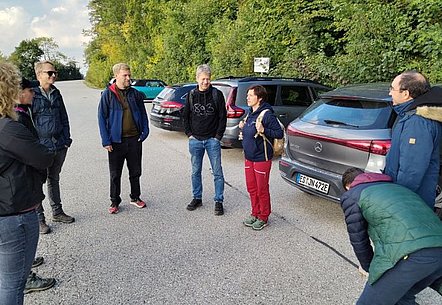 Beim Start zur Burg Teck