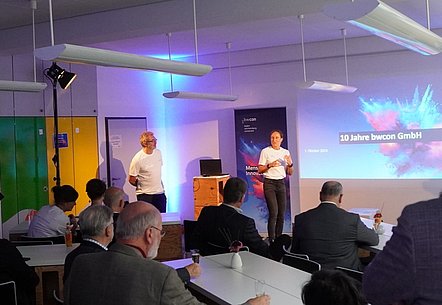 10 Jahre bwcon GmbH - Begrüßung Alex und Jürgen